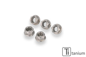 Dadi flangia portacorona Ducati M10x1 Titanio CNC Racing