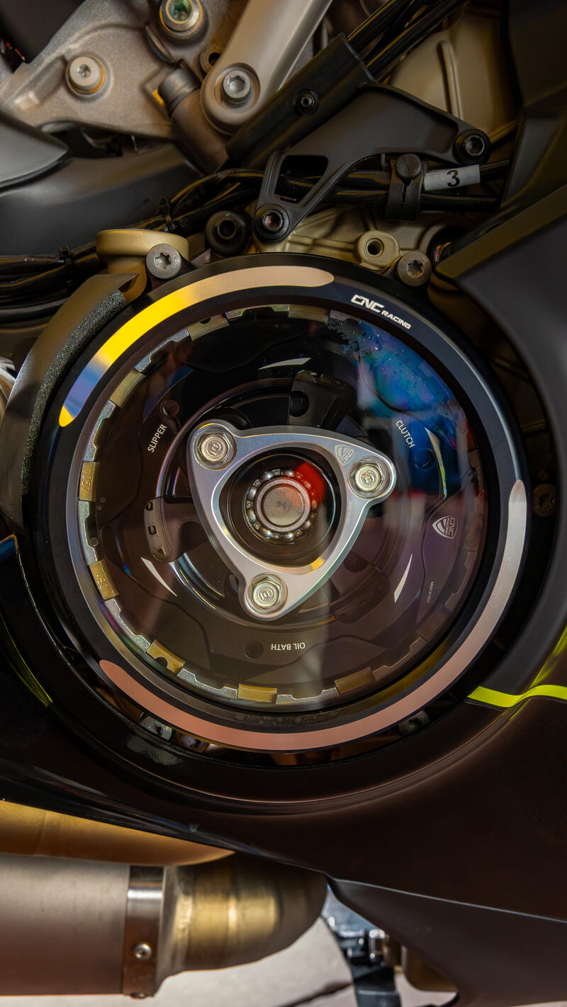 Carter trasparente per frizioni ad olio Ducati Panigale V4 BICOLOR