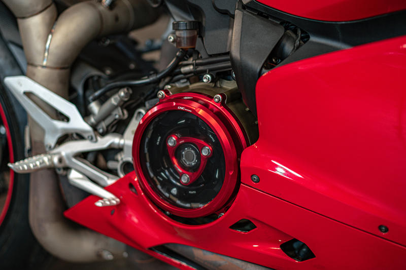 Clear oil bath clutch cover Ducati Panigale 959, 1199 and 1299