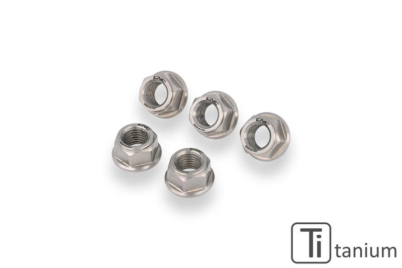 Nuts sets rear sprocket flange Ducati MV Agusta M10x1.25 Titanium
