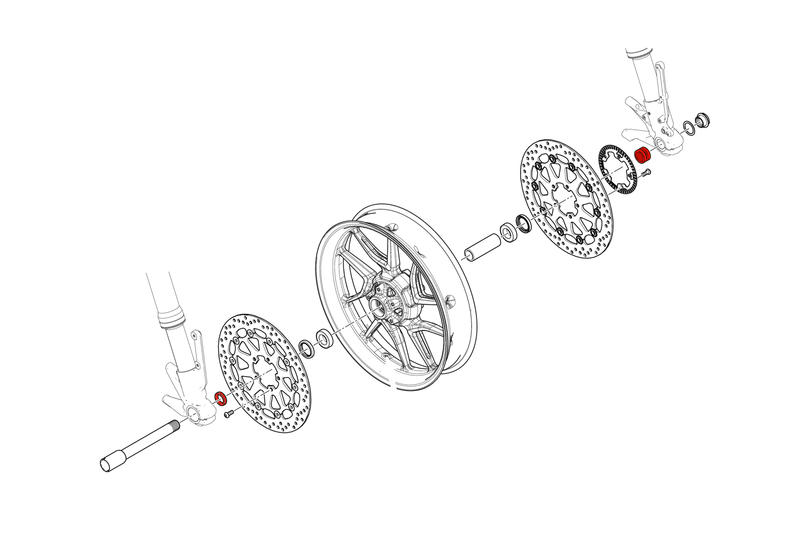 Kit distanziali mozzo ruota anteriore Ducati