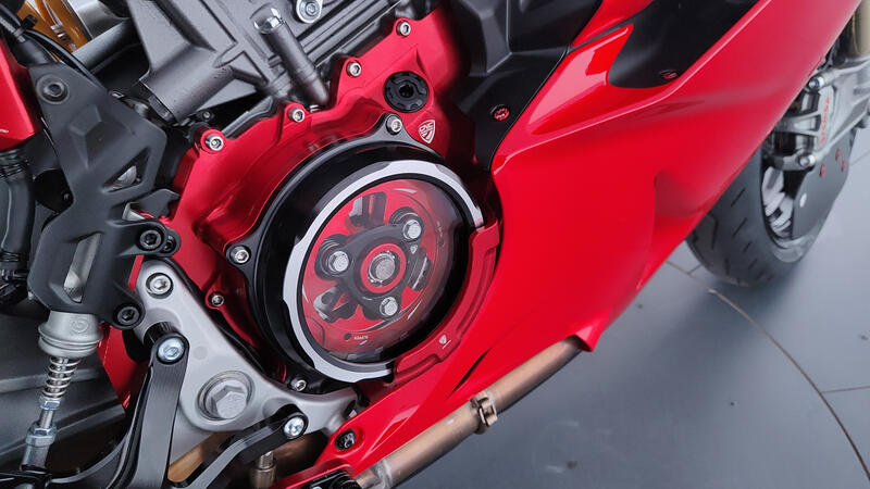 Slider protezione cover frizione – Ducati V2 MY2025 (per cover trasparente CNC Racing CA511)