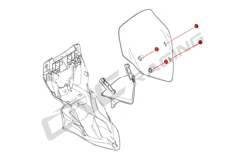 Kit viti cupolino Ducati Hyperstrada 821/939