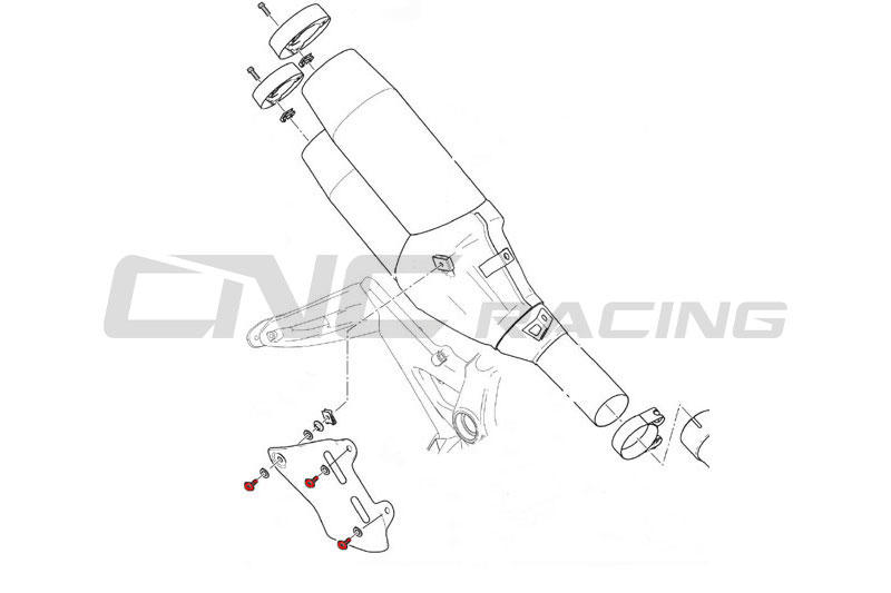 Kit Viti paracalore silenziatore Ducati