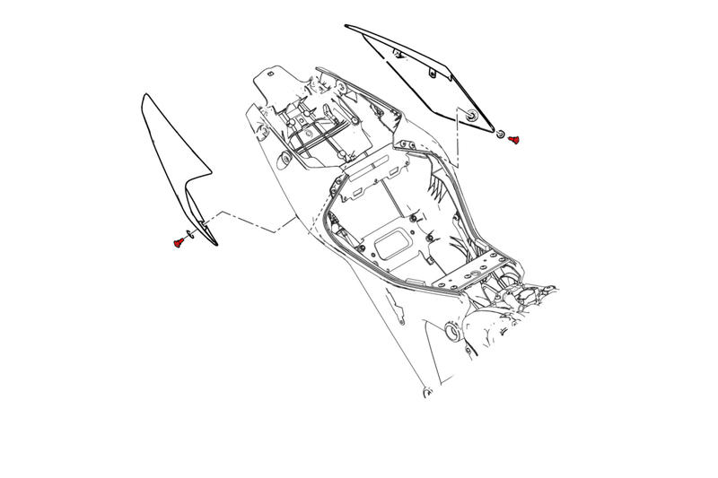 Screw kit seat cover Ducati Monster 937