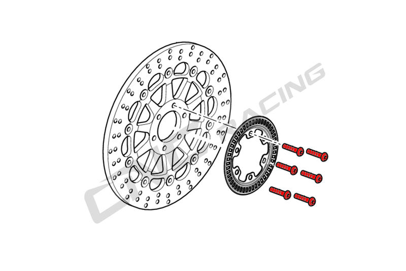 Kit viti disco freno anteriore M8x20 (6 pz) - Titanio