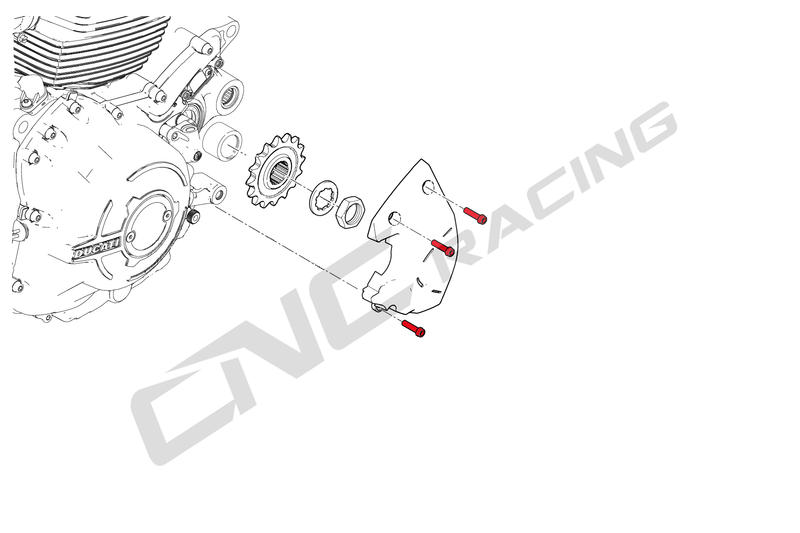 Kit viti cover pignone M6x20 (3 pz) - Titanio