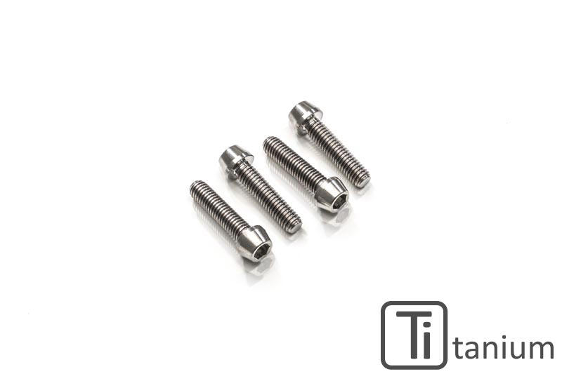 Screws set front axle clamp M8x25 (4 pcs) - Titanium