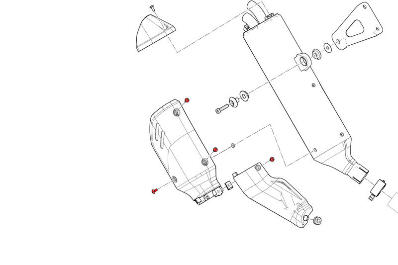 Kit viti paracalore Ducati DesertX