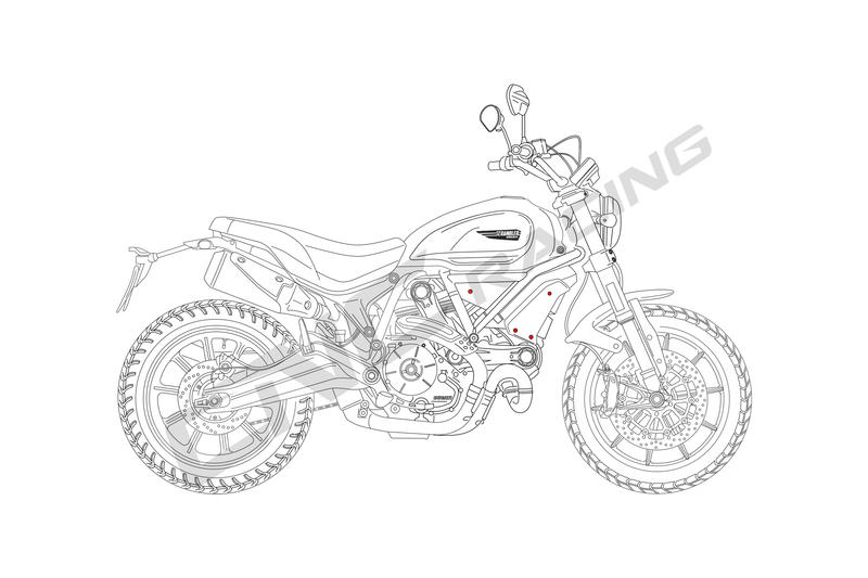 Kit viti fianchetti laterali Ducati Scrambler 1100