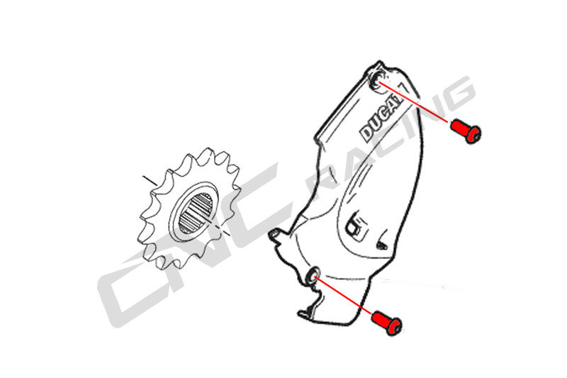 Kit viti carter pignone M6x16 (2 pz) - Titanio