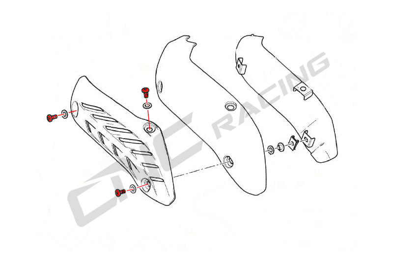 Kit Viti paracalore collettori scarico Ducati
