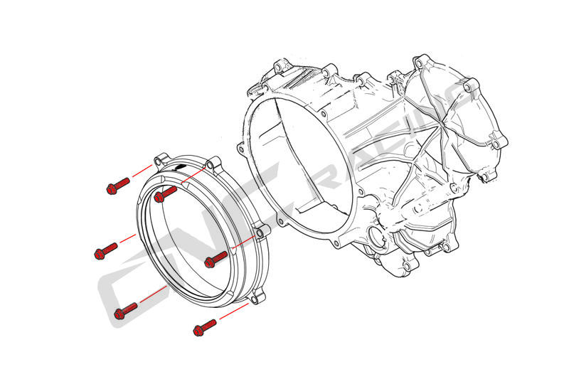 Kit viti cover frizione Ducati Panigale - Titanio