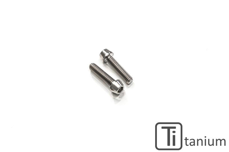 SCREWS HANDLEBAR CLAMP SET M8X25 (2 PCS) - TITANIUM