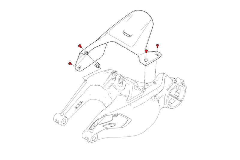 Kit viti parafango posteriore Ducati