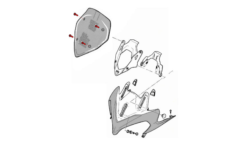 Kit viti cupolino in carbonio Ducati Multistrada 1200