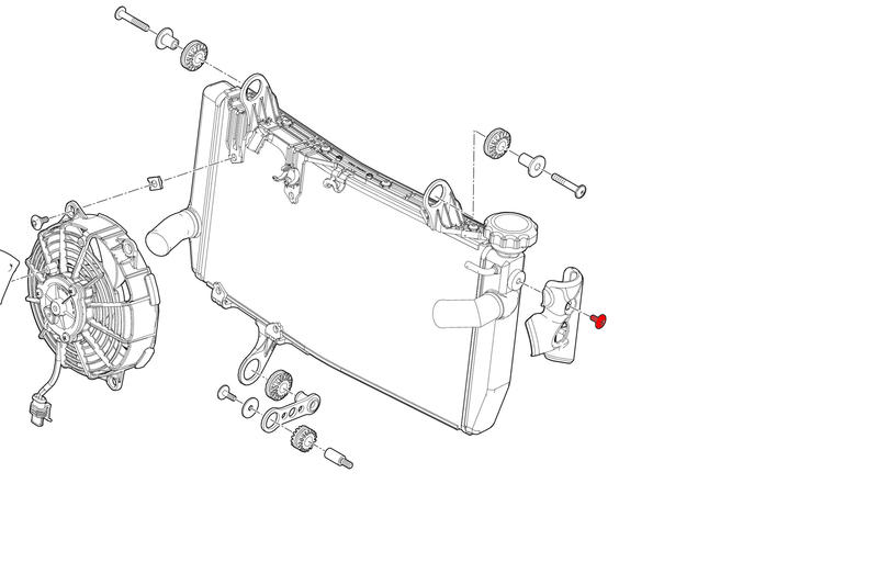 Screw kit water cooler side cover Ducati Monster 937