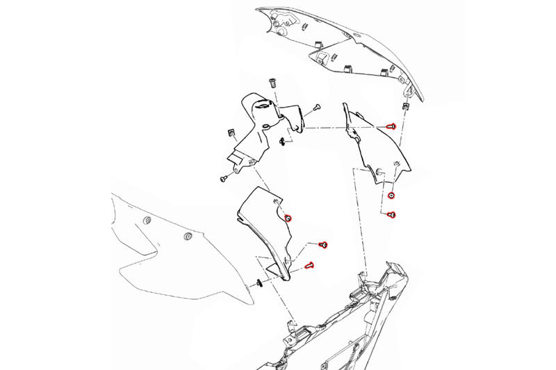 Kit Viti cover cannotto di sterzo Ducati Streetfighter V2