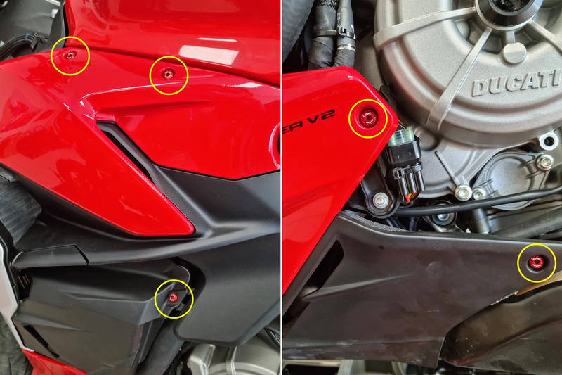 Kit viti carene laterali Ducati Streetfighter V2