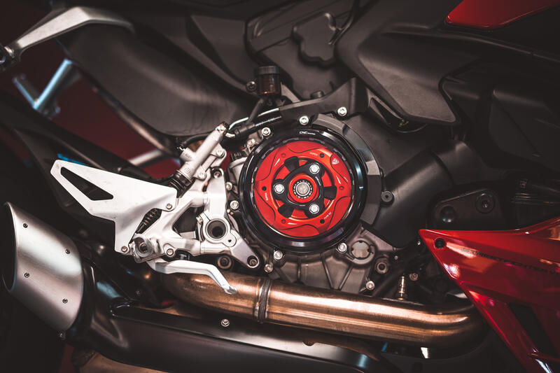 Carter trasparente per frizioni a olio Ducati Streetfighter V4