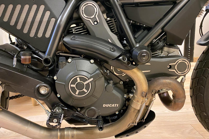 Protection pads for engine, frame and fairing Ducati Scrambler