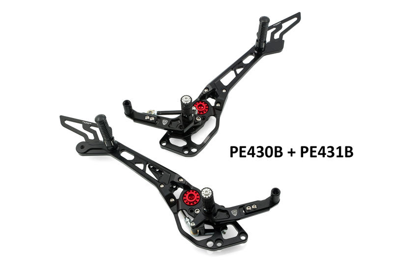 Adjustable rear sets passenger Ducati Hypermotard 821/939