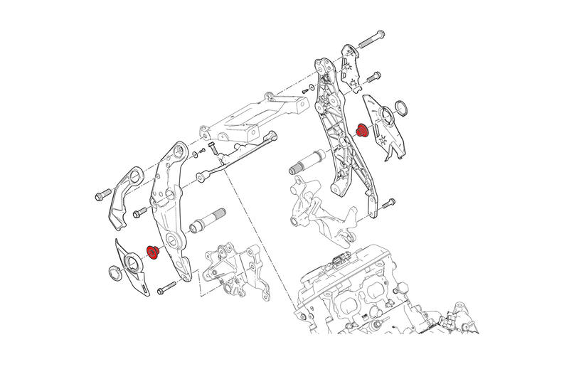 Kit viti centrali pedane originali Ducati Multistrada V4 - Diavel V4