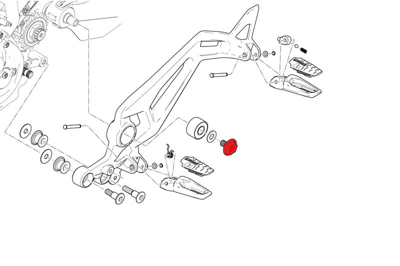 Kit viti centrali pedane originali Ducati