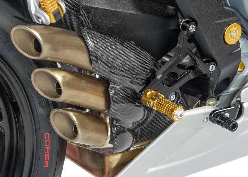 Protezione calore scarico carbonio MV Agusta