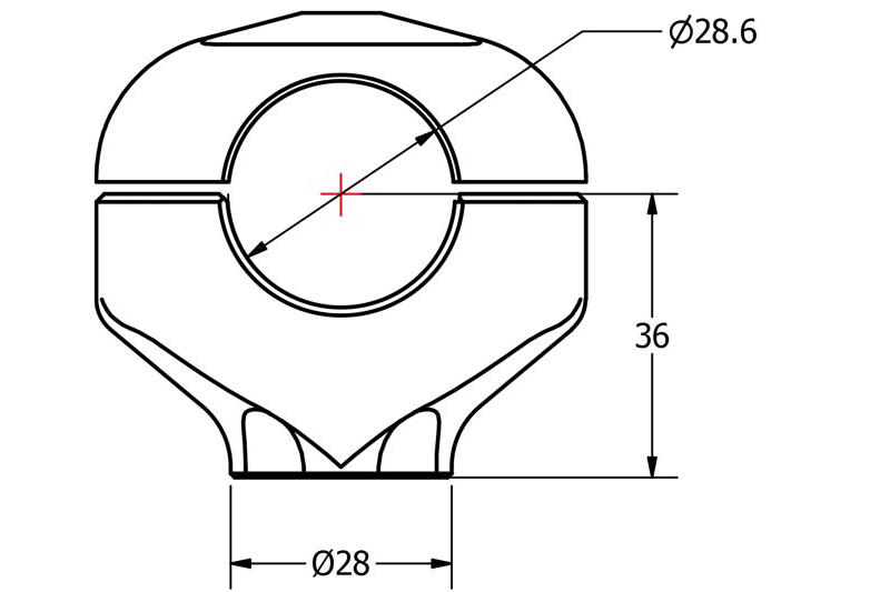 Riser manubrio conico altezza 36 mm