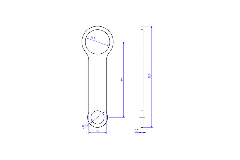 Staffa montaggio serbatoi fluido