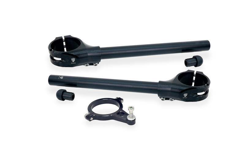 Clip-on kit &Oslash; 53 mm - offset 26 mm with steering damper bracket for Ducati Panigale