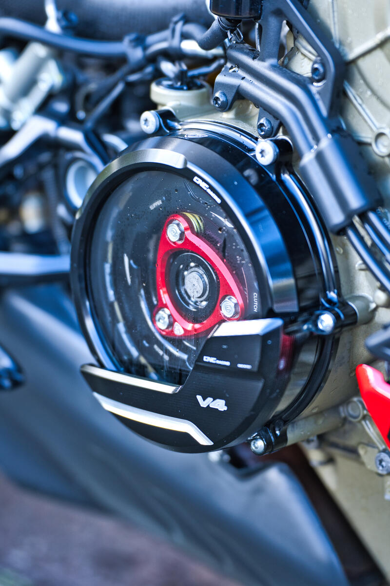 Carter trasparente per frizioni a olio Ducati Streetfighter V4