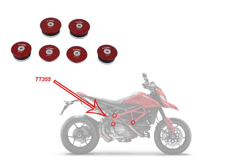 Frame caps kit Ducati Hypermotard 950