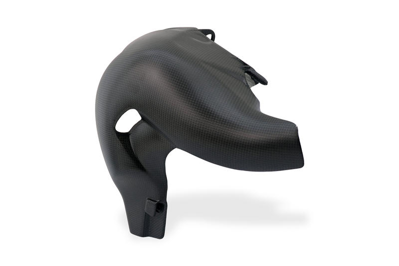 Paracalore posteriore scarico Ducati Panigale V4 e Streetfighter V4 - Carbonio