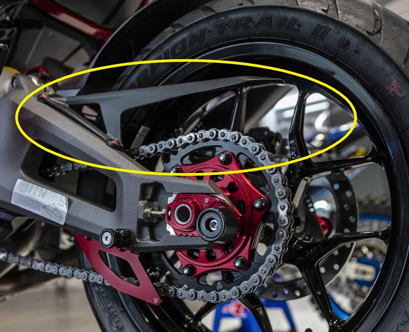 Upper chain guard in carbon for Ducati Multistrada V2 MY2025