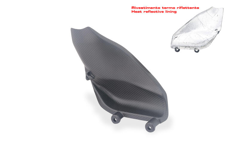 Paracalore Pedana Lato Freno in Carbonio per Scarico Racing Akrapovič &ndash; Ducati Panigale V4 MY 2025