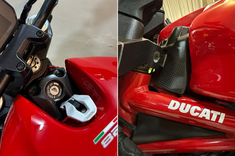 Cover commutatore a chiave Ducati Monster 797 821 1200 - Carbonio opaco