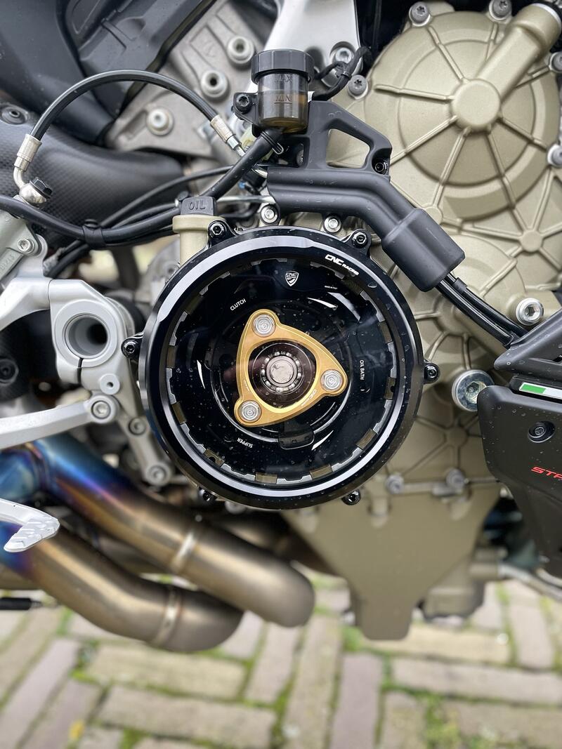 Carter trasparente per frizioni a olio Ducati Streetfighter V4