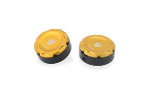 Central bolt caps kit for OEM rearsets Ducati Gold