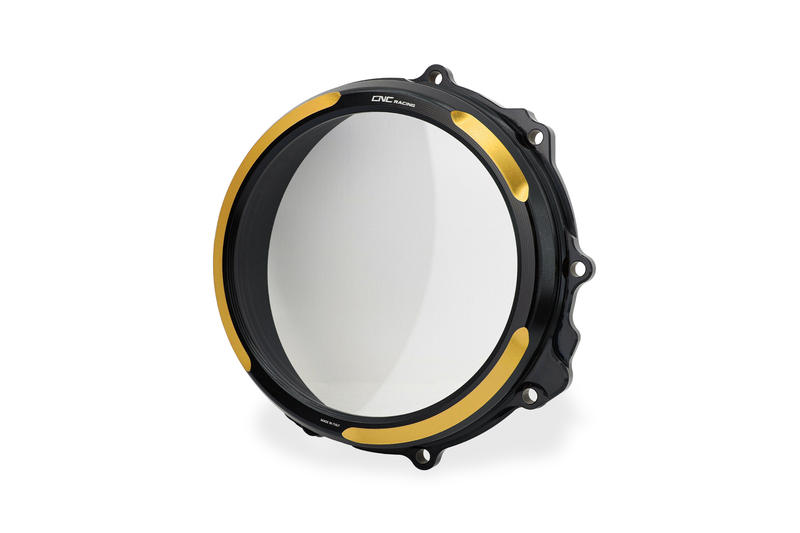 Clear clutch cover MV Agusta - hydraulic control - Bicolor Nero/Oro