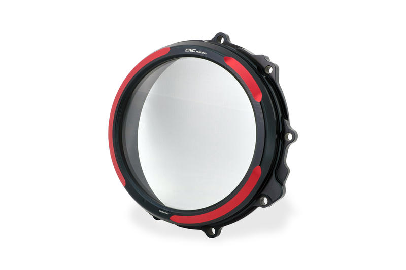 Clear clutch cover MV Agusta - hydraulic control - Bicolor Nero/Rosso