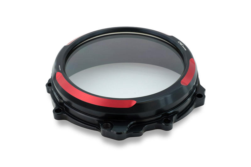 Clear clutch cover MV Agusta - hydraulic control - Bicolor Nero/Rosso