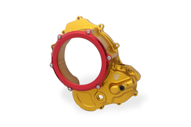 Carter trasparente per frizioni ad olio Ducati BICOLOR Oro/Rosso