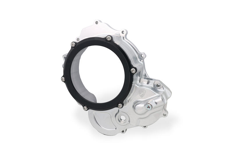 Carter trasparente per frizioni ad olio Ducati BICOLOR Argento/Nero