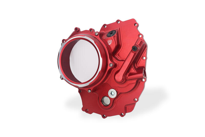 Clear clutch cover Ducati Multistrada V2 - Panigale V2 - Streetfighter V2  MY2025 Rosso/Rosso