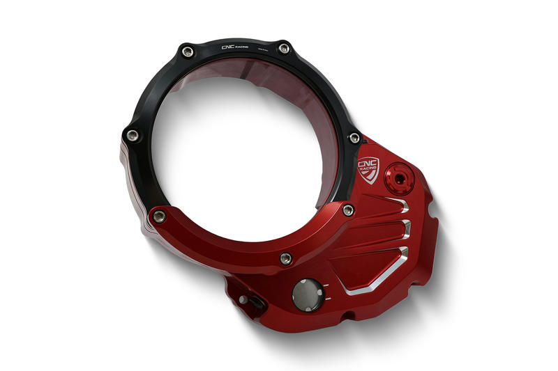 Carter trasparente per frizioni ad olio Ducati - Protezione Rosso
