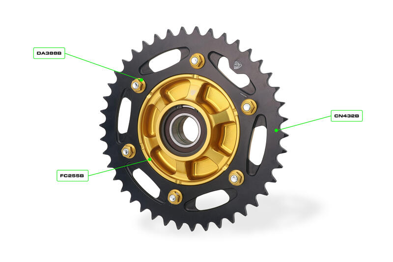 Flangia Portacorona per Ducati Panigale V2 MY2025 e Streetfighter V2 MY2025 Oro