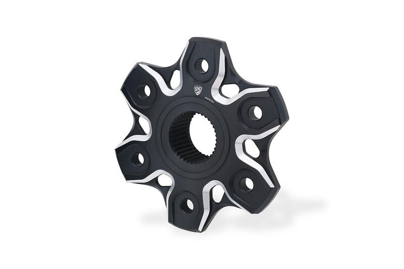 Flangia portacorona KTM - Bicolor Nero/Argento