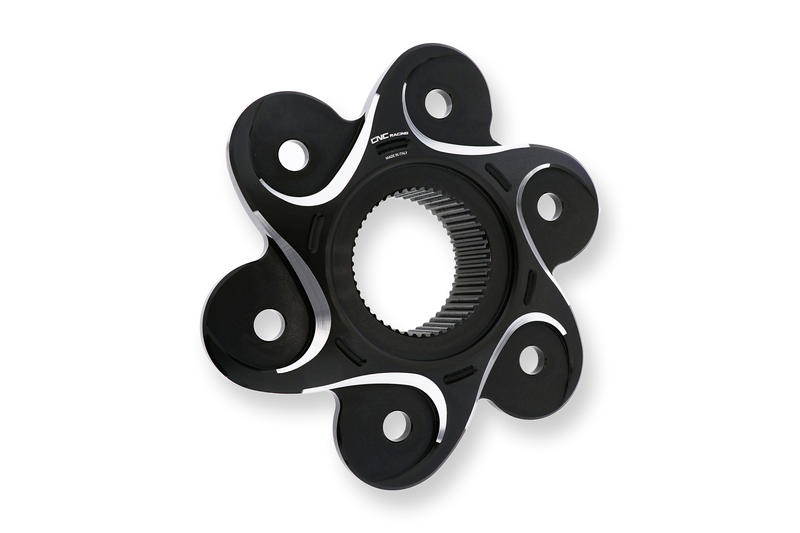 Flangia portacorona Ducati - Bicolor Nero/Argento